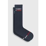 Tommy Jeans nogavice (2-pack) - mornarsko modra. Dolge nogavice iz zbirke Tommy Jeans. Model iz elastičnega materiala. Vključena sta dva para