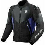 Rev'it! Jacket Control H2O Black/Blue XL Usnjena jakna