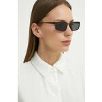 Sončna očala Off-White ženska, črna barva, OERI119_561007 - črna. Sončna očala iz kolekcije Off-White. Model z enobarvnimi stekli in okvirji iz kovine. Ima filter UV 400.
