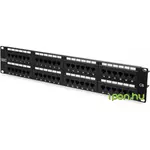 Digitus CAT 6 patch panel, neekraniran, 48 priključkov RJ45, 8P8C, LSA, 2U, za montažo v omaro, bl, 482x44x109 mm