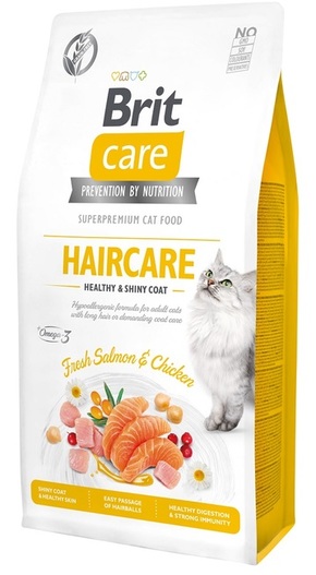 Feed Brit Care Cat Grain-Free Haircare zdrava in sijoča dlaka 0