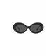 Sončna očala Versace ženski, črna barva - črna. Očala iz kolekcije Versace. Model s prozornimi stekli in okvirji iz plastike.