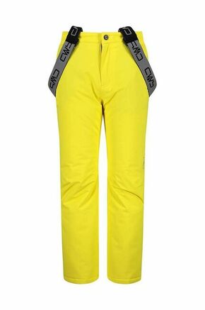Otroške hlače za zimske športe CMP rumena barva - rumena. Otroški hlače iz kolekcije CMP. Model izdelan iz enobarvne tkanine.