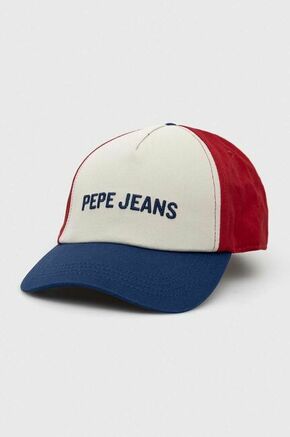 Kapa s šiltom Pepe Jeans Whitehall - pisana. Kapa s šiltom vrste baseball iz kolekcije Pepe Jeans. Model izdelan iz vzorčastega materiala.