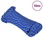 vidaXL Vrv za čoln moder 4 mm 50 m polipropilen
