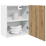 vidaXL Viseča omarica 2 kosa artisan hrast 50x31x60 cm inženirski les