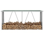 Vrtna lopa za drva pocinkano jeklo 330x84x152 cm zelena