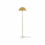 Gorčično rumena/zlata stoječa svetilka s kovinskim senčilom (višina 154 cm) Waved – Leitmotiv