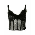 Nasty Gal Steznik črna / srebrna 9630740