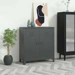 vidaXL Arhivska omarica antracitna 90x40x100 cm jeklo