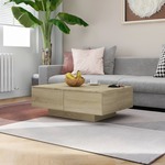 Klubska mizica sonoma hrast 90x60x31 cm iverna plošča