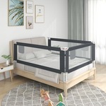 vidaXL Posteljno varovalo za malčke temno sivo 100x25 cm blago