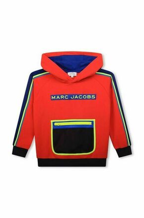 Otroški bombažen pulover Marc Jacobs rdeča barva