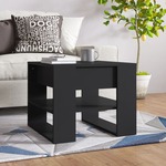 vidaXL Klubska mizica črna 55,5x55x45 cm konstruiran les