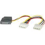 ROLINE Tápkábel SATA - 3xMolex (4pin)