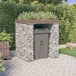 vidaXL Gabionska stena za smetnjak 110x91x120 cm pocinkano železo