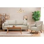 Atelier Del Sofa Garnitura raztegljivega kavča in postelje, Garnitura Hera - kremasta