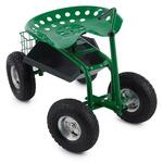 Waldbeck PARK RANGER, ZELEN, VRTNI STOL NA KOLESIH, 130 KG, MOBILNI,PROSTOR ZA ODLAGANJE, JEKLO