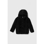 Otroška jakna Karl Lagerfeld črna barva - črna. Otroški jakna iz kolekcije Karl Lagerfeld. Podložen model, izdelan iz prešitega materiala. Model z dvignjenim ovratnikom zagotavlja dodatno zaščito pred mrazom.