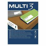 NEW Samolepilne etikete MULTI 3 500 Listi 38 x 21,2 mm Bela