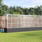 vidaXL Voliera s podaljškom srebrna 1042,5x107x212 cm jeklo