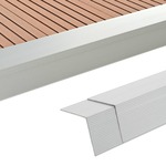 Greatstore Talne obrobne letve 5 kosov aluminij 170 cm srebrne