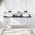 Vidaxl Kopalniški pult temno siv 180x50x4 cm obdelan trden les