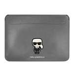 Karl Lagerfeld Karl Lagerfeld Saffiano Ikonik Sleeve- 16" etui za prenosni računalnik (srebrn)