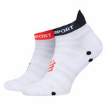Unisex nizke nogavice Compressport Pro Racing Socks v4.0 Ultralight Run Low XU00051B Bela