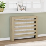 vidaXL Pokrov za radiator sonoma hrast 104x20x82 cm inženirski les