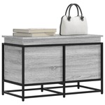 vidaXL Škatla s pokrovom siva sonoma 80x40x51,5 cm inženirski les