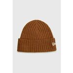 Kapa New Era Cuff Beanie rjava barva, 60364240 - rjava. Kapa iz kolekcije New Era. Model izdelan iz enobarvne pletenine.