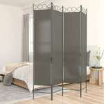 Vidaxl Paravan 4-delni antracitna 160x200 cm blago