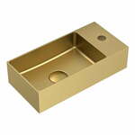Umivalnik za WC iz nerjavečega jekla v zlati barvi 36,5x18 cm Aurum – Sapho