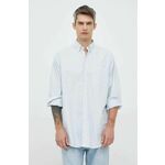 Bombažna srajca Polo Ralph Lauren moška, bela barva, - bela. Srajca iz kolekcije Polo Ralph Lauren. Model izdelan iz vzorčaste tkanine. Ima ovratnik button-down.