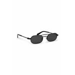 Sončna očala Off-White ženska, črna barva, OERI123_551007 - črna. Sončna očala iz kolekcije Off-White. Model z enobarvnimi stekli in okvirji iz plastike. Ima filter UV 400.