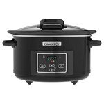 Kuhalnik Crock-Pot CSC052X, počasno kuhanje, kapaciteta 4,7L, digitalni časovnik, samodejno segrevanje, srebrno-črn
