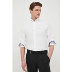 Bombažna srajca Gant moška, bela barva - bela. Srajca iz kolekcije Gant. Model izdelan iz enobarvne tkanine. Ima mehek ovratnik button-down. Izjemno zračen, udoben material.