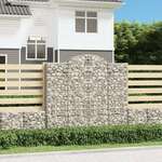 vidaXL Obokane gabion košare 2 kosa 200x50x180/200 cm pocinkano železo