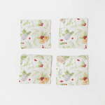 Komplet 4 lanenih podstavkov Tales Merry Christmas, 10 x 10 cm