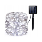 LTC Solarni LED niz 100 LED 10m IP65 600 mAh s senzorjem svetlobe hladno bela