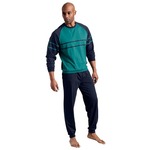 LE JOGGER Dolga pižama marine / petrol 3317021