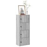 Vidaxl Knjižna omara siva sonoma 40x24x102 cm inženirski les