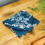 Helen Round Ovoj za živila iz blaga - Garden Design - Navy