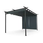 Blumfeldt Pantheon Robust Pergola, 3x4 m, prašno barvano jeklo, odporno na vremenske vplive, s stranskimi roloji