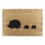 Predpražnik iz kokosovih vlaken 40x60 cm Hedgehog Family – Artsy Doormats
