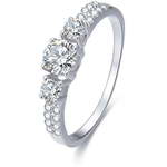 Beneto Srebrni prstan s kristali AGG197 (Obseg 54 mm) srebro 925/1000