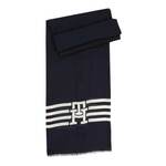 TOMMY HILFIGER Šal 'NAVAL' temno modra / off-bela