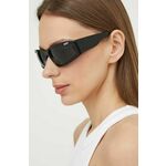 Sončna očala Off-White ženska, črna barva, OERI118_641007 - črna. Sončna očala iz kolekcije Off-White. Model z enobarvnimi stekli in okvirji iz plastike. Ima filter UV 400. Visokokakovosten izdelek, izdelan v Italiji.