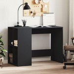 vidaXL Pisalna miza črna 102x50x75 cm inženirski les